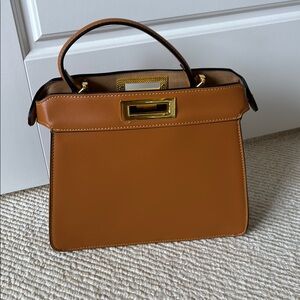 NWT Verano Hill Elegant Tan Leather Handbag